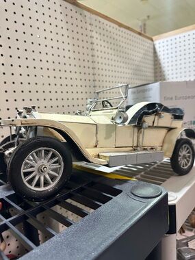 Vintage Metal Model Car Antique Style Convertible Decorative Display Rustic